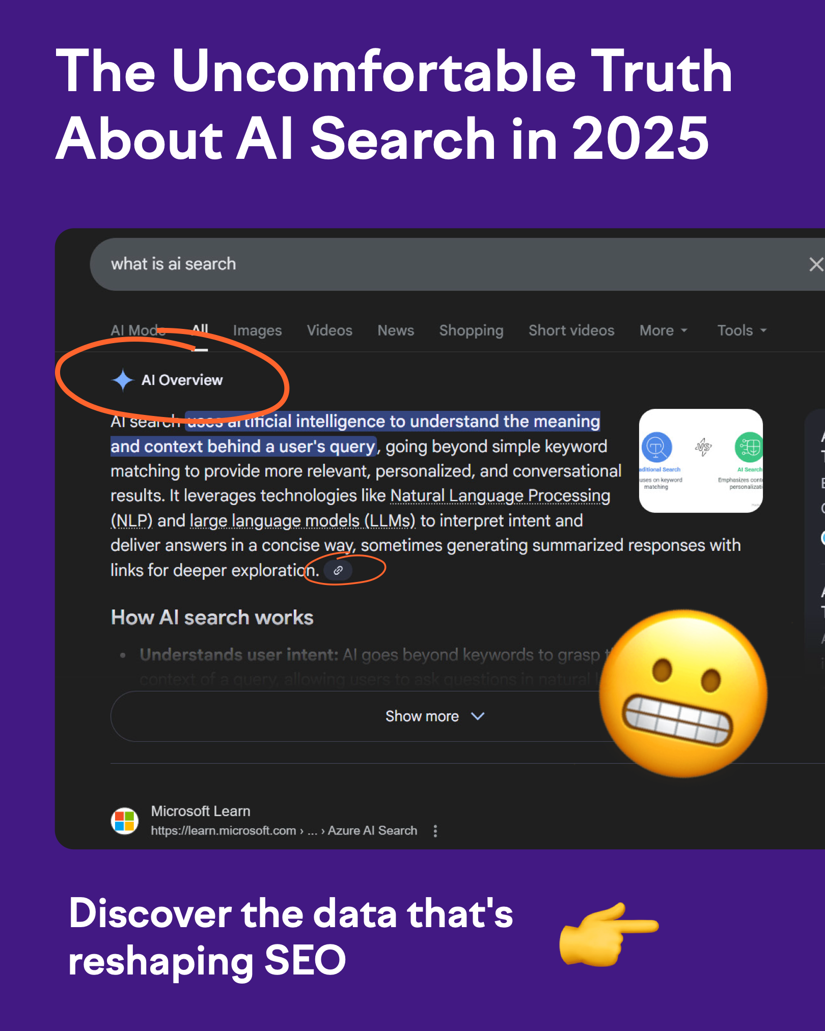 Carousel slide 1: The Uncomfortable Truth About AI Search in 2025